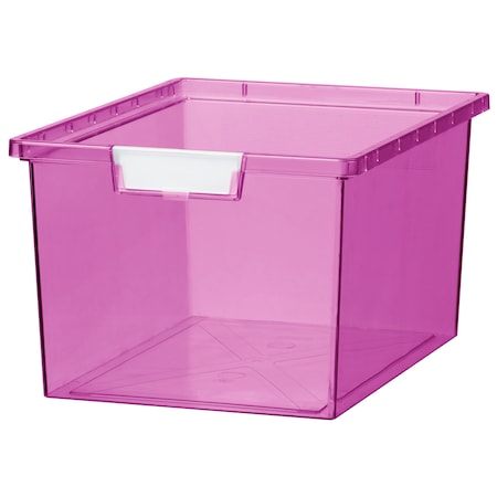 Bin, Tray, Tote, Purple, High Impact Polystyrene, 12.25 In W, 9 In H